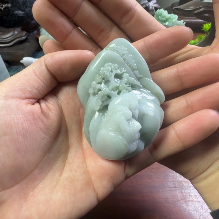 铭***杰翡翠未镶嵌摆件翡翠