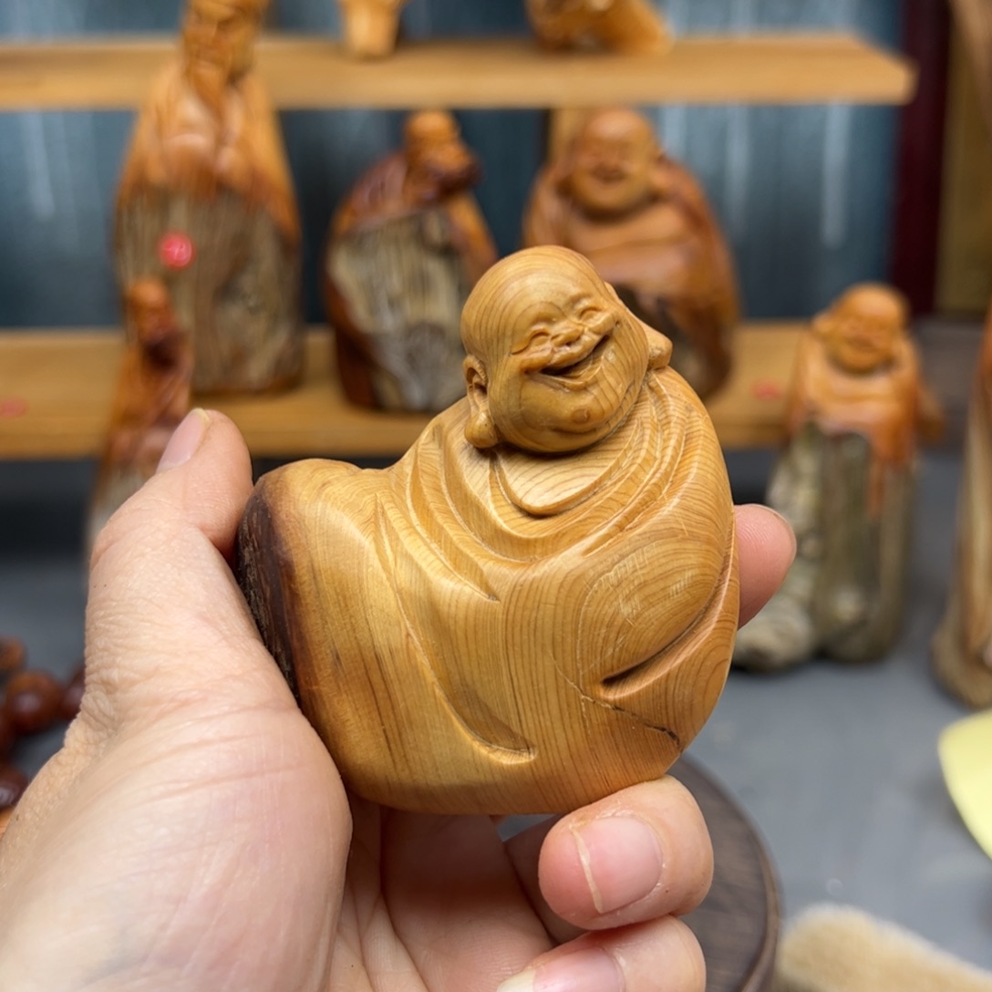 柏木崖柏木摆件手把件，75