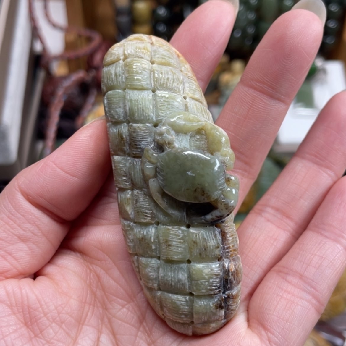 【闪购商品】岫岩河磨玉（透闪石质玉）手把件未镶嵌