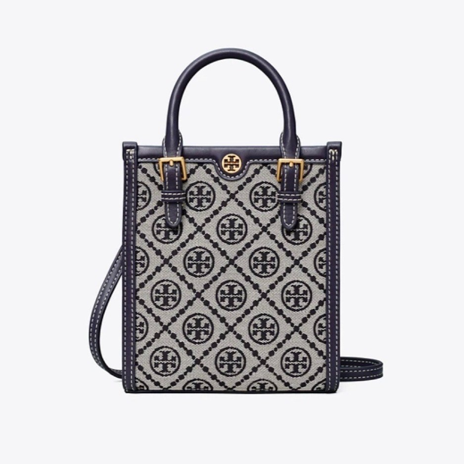 TORY BURCH/汤丽柏琦 美国专柜采购！ 海军蓝迷你小琴谱手提包
