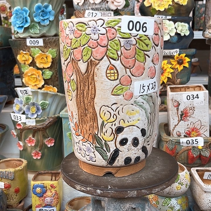 紫砂花盆粗陶材质多肉花盆