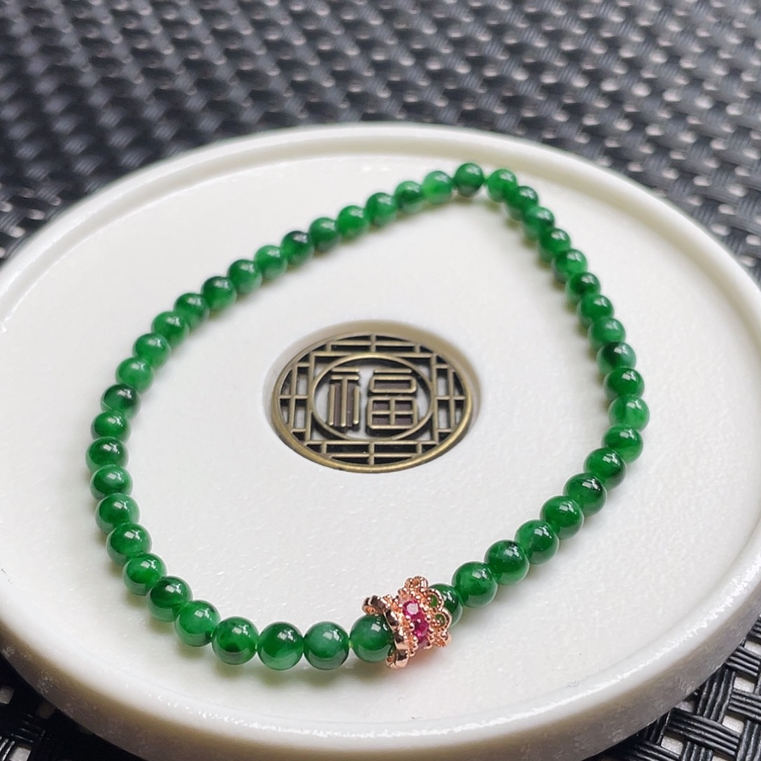 翡翠手链未镶嵌卡3.7