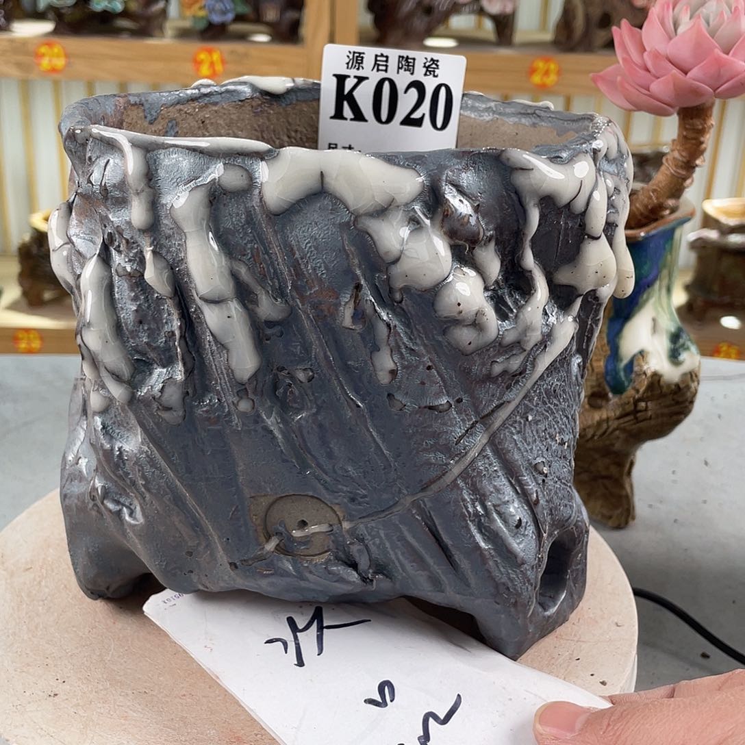 紫砂花盆景德镇陶瓷多肉020