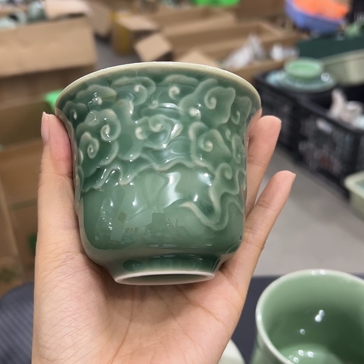 龙泉云间青瓷小米茶器