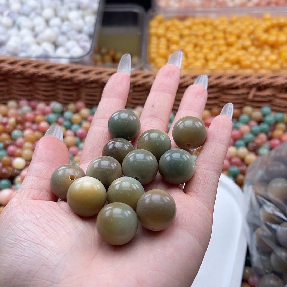 白玉菩提吊坠z瑕17mm/15颗