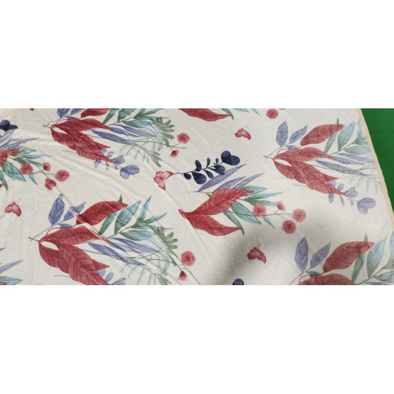 花叶2.3*2米高端牛奶绒双面毯盖毯加厚 柔软亲肤