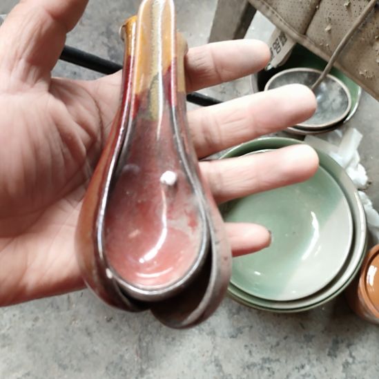 陶瓷五厂小勺子三支粗瓷