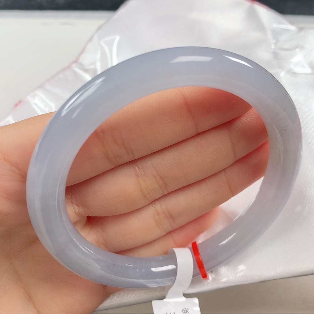 翡翠手镯未镶嵌 圆条①②①