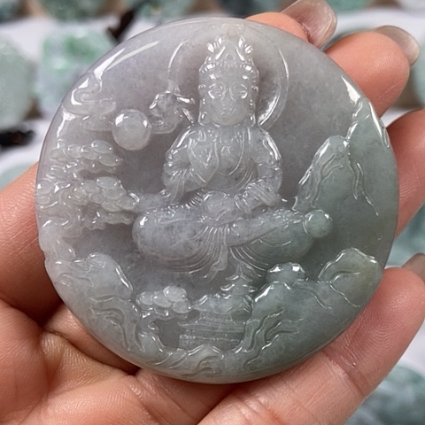 翡翠颈饰未镶嵌观音福利