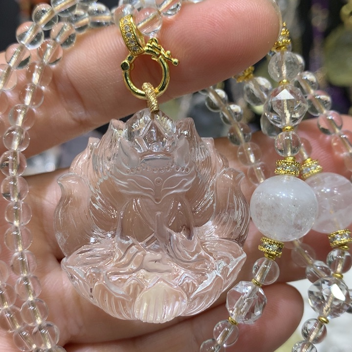 水晶颈饰未镶嵌天然