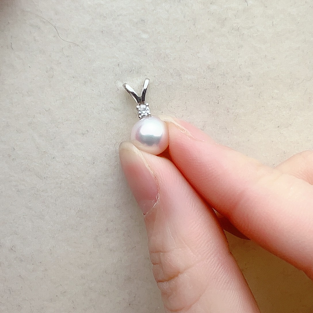 淡水珍珠银S925镶嵌颈饰