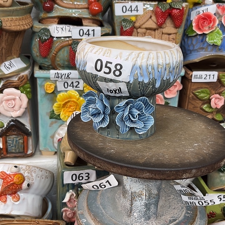 紫砂花盆粗陶材质多肉花盆