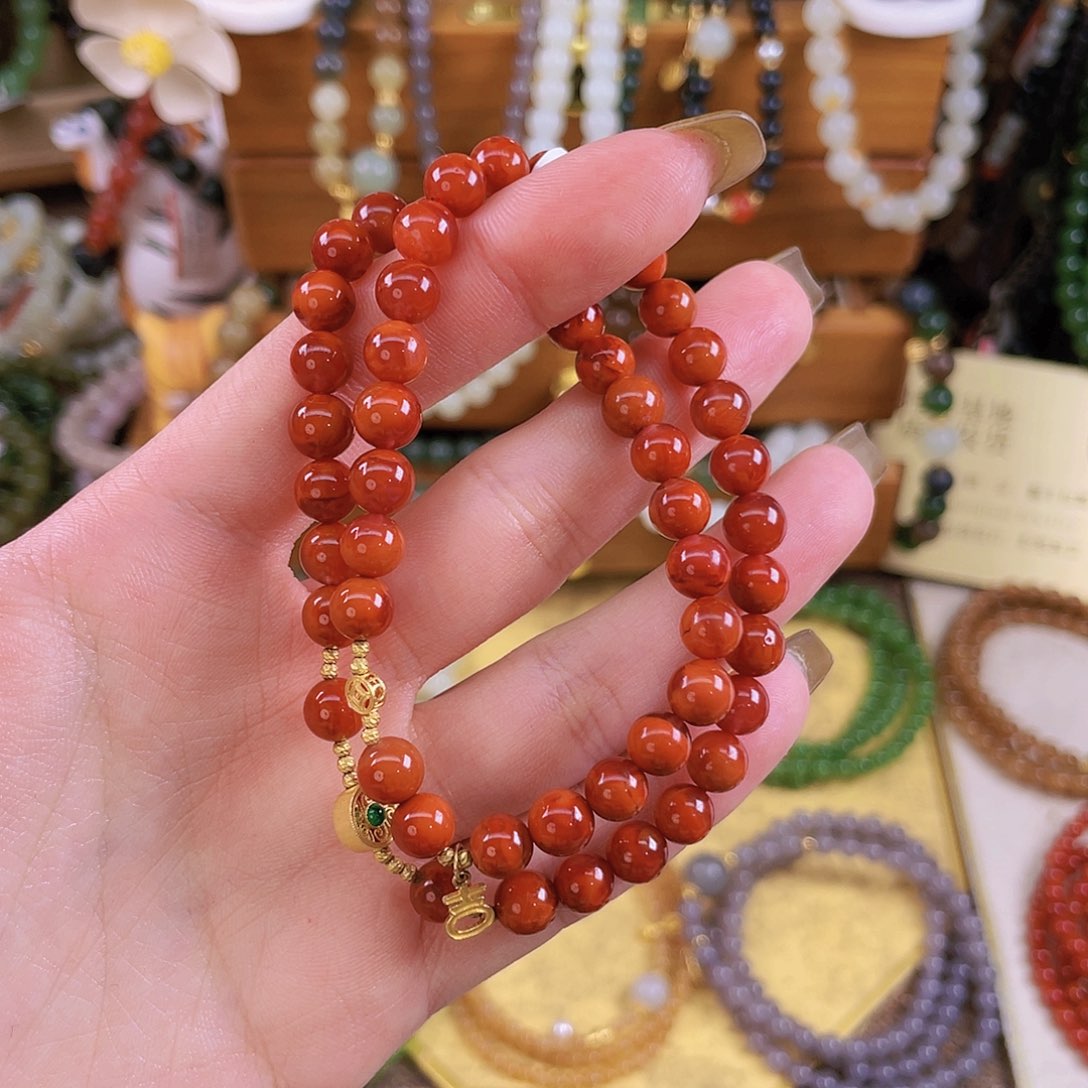 南红玛瑙手链未镶嵌