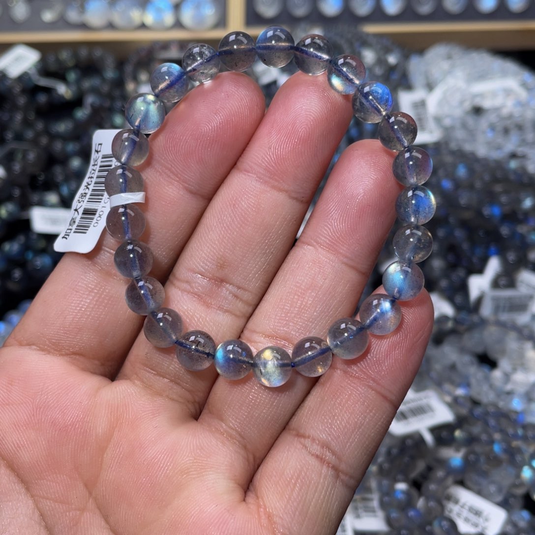 拉长石手链未镶嵌别*加拿大拉长石手链7.7m