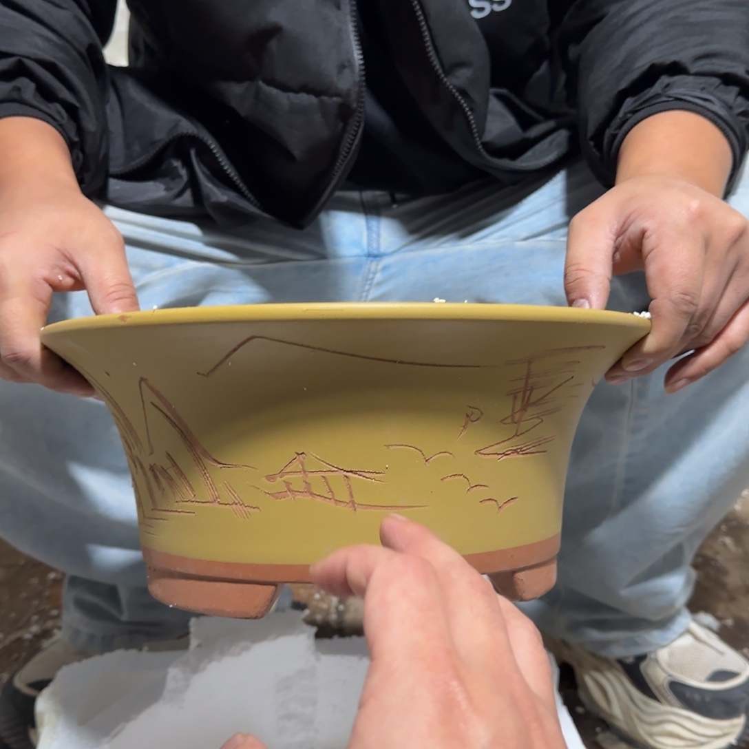 花盆紫砂口径33厘米高度14