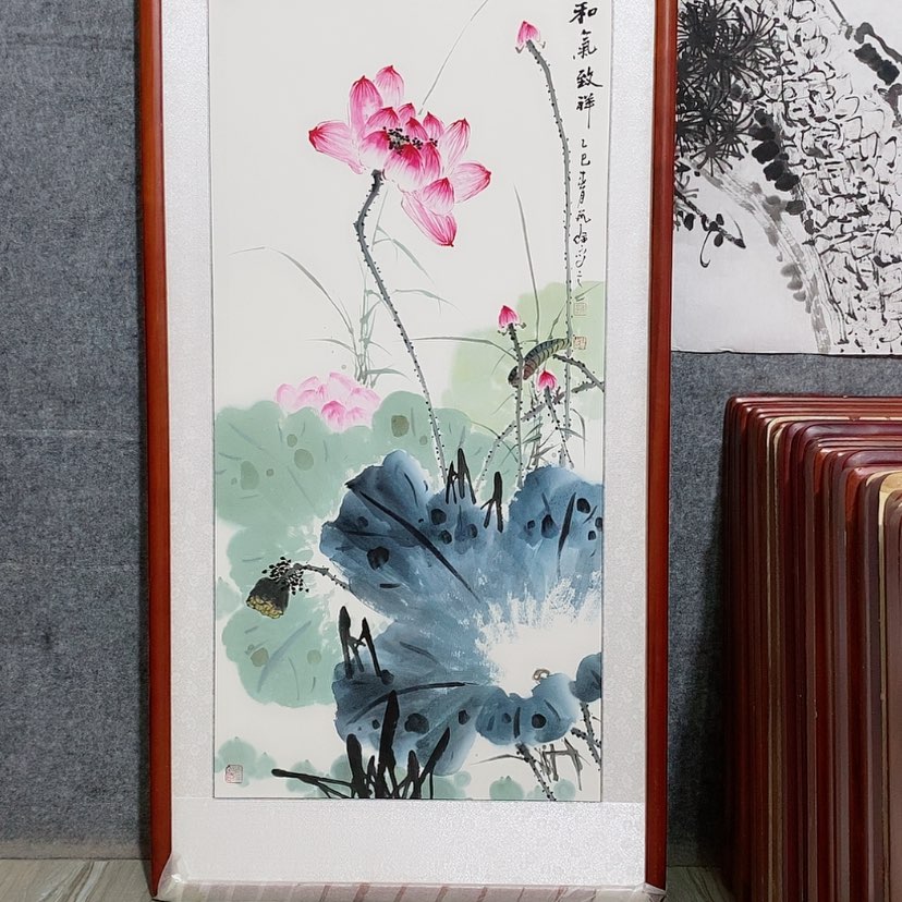 【闪购商品】国画书画作品带框125×65厘米