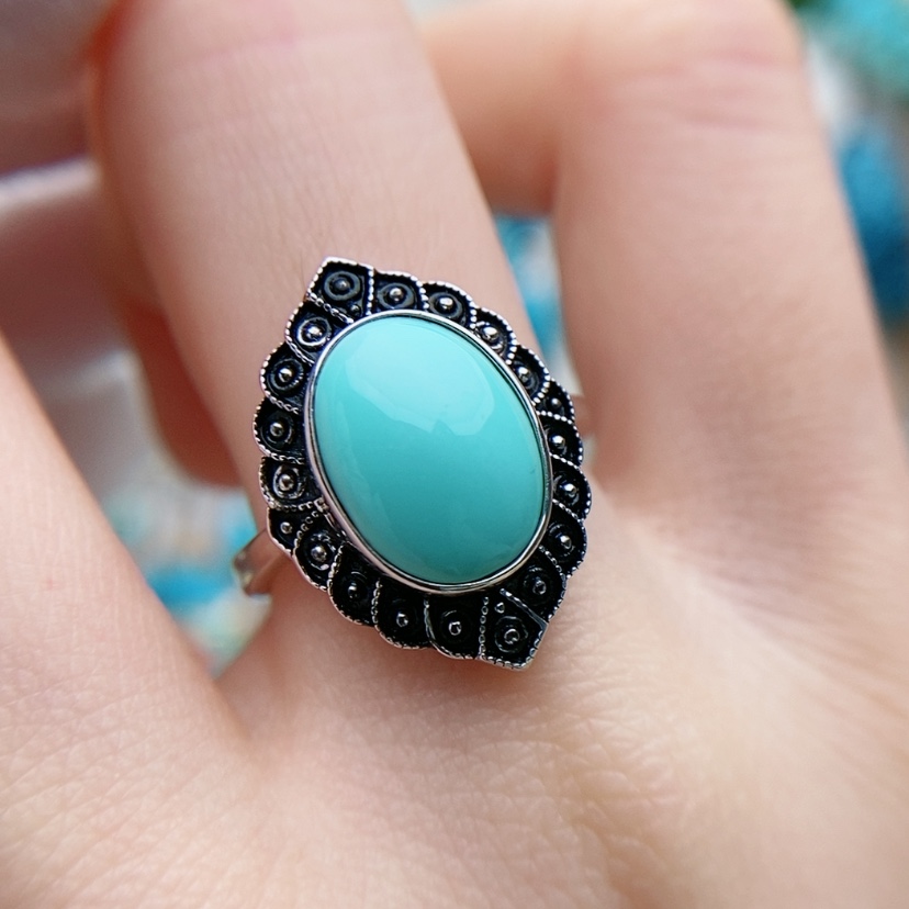 【闪购商品】绿松石原矿绿松石银S925镶嵌