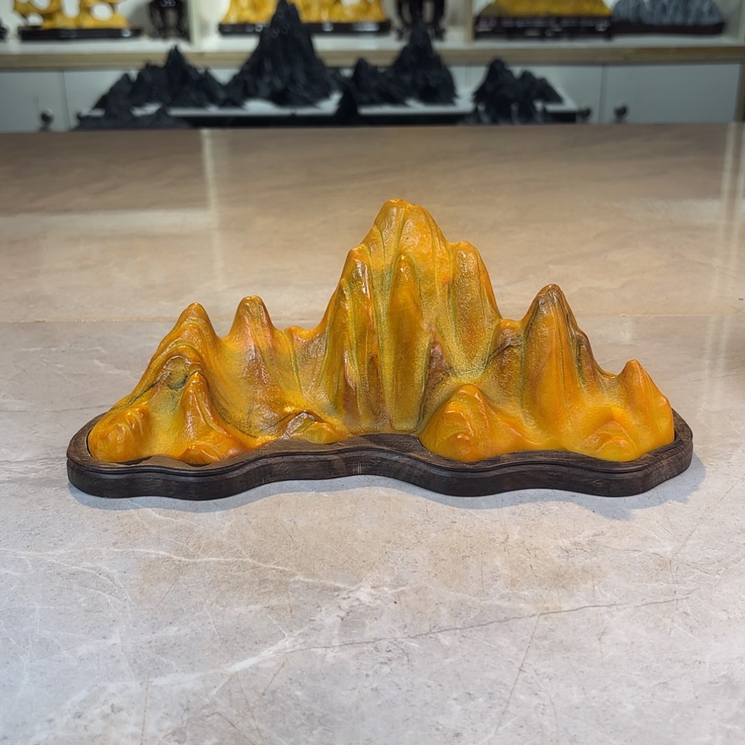 生***。陶灵璧石手工雕刻奇石摆件