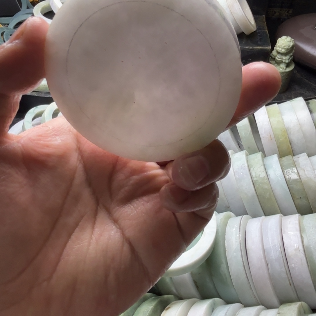 青***作定制翡翠未镶嵌翡翠手镯定制