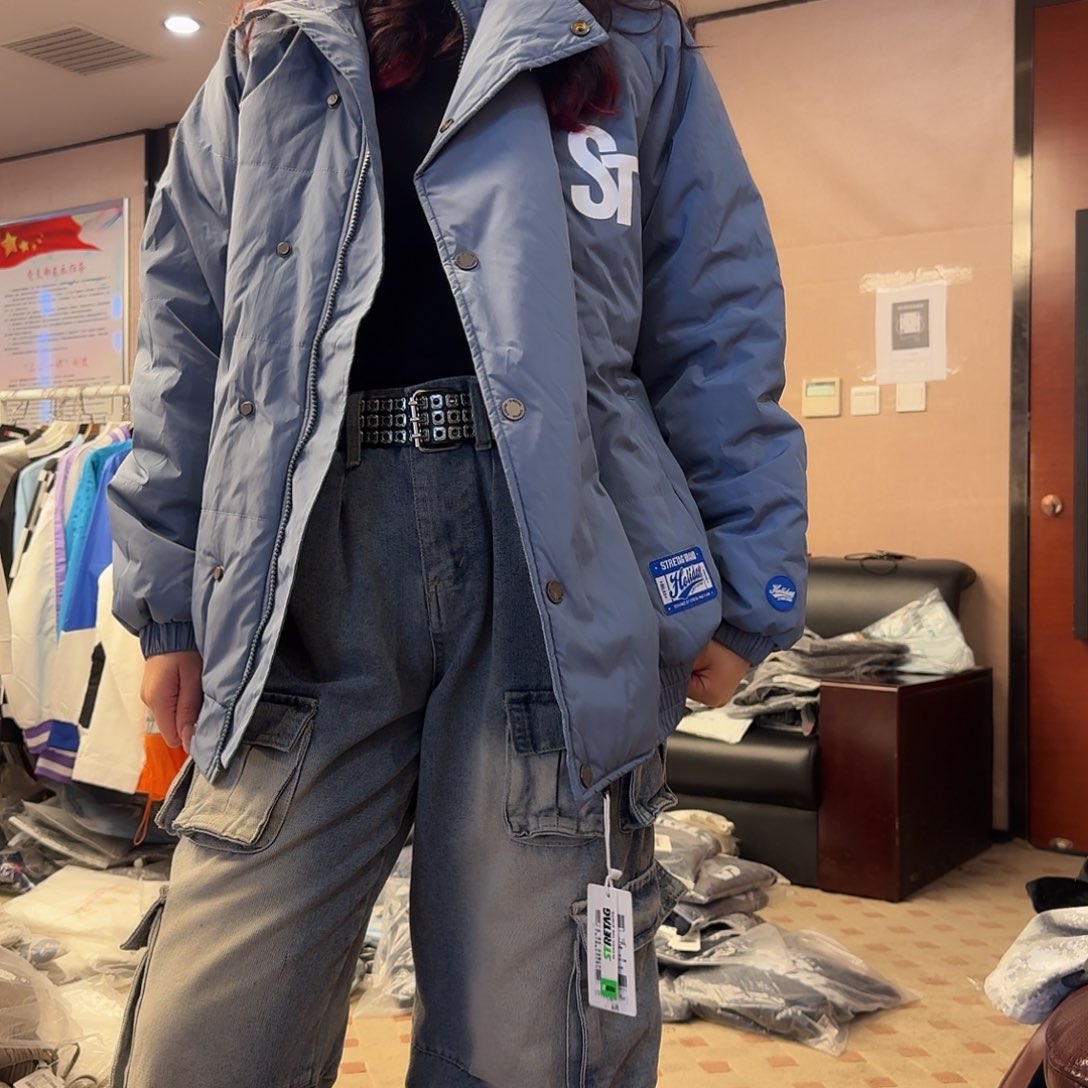 蓝色棉服s码 100-130