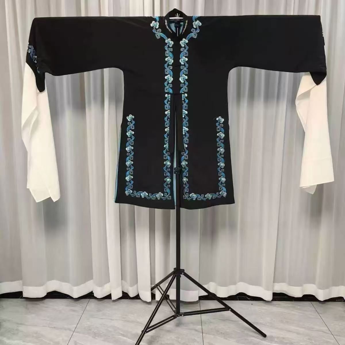 戏剧戏曲青衣花旦花边对披褶子戏服半成品布料