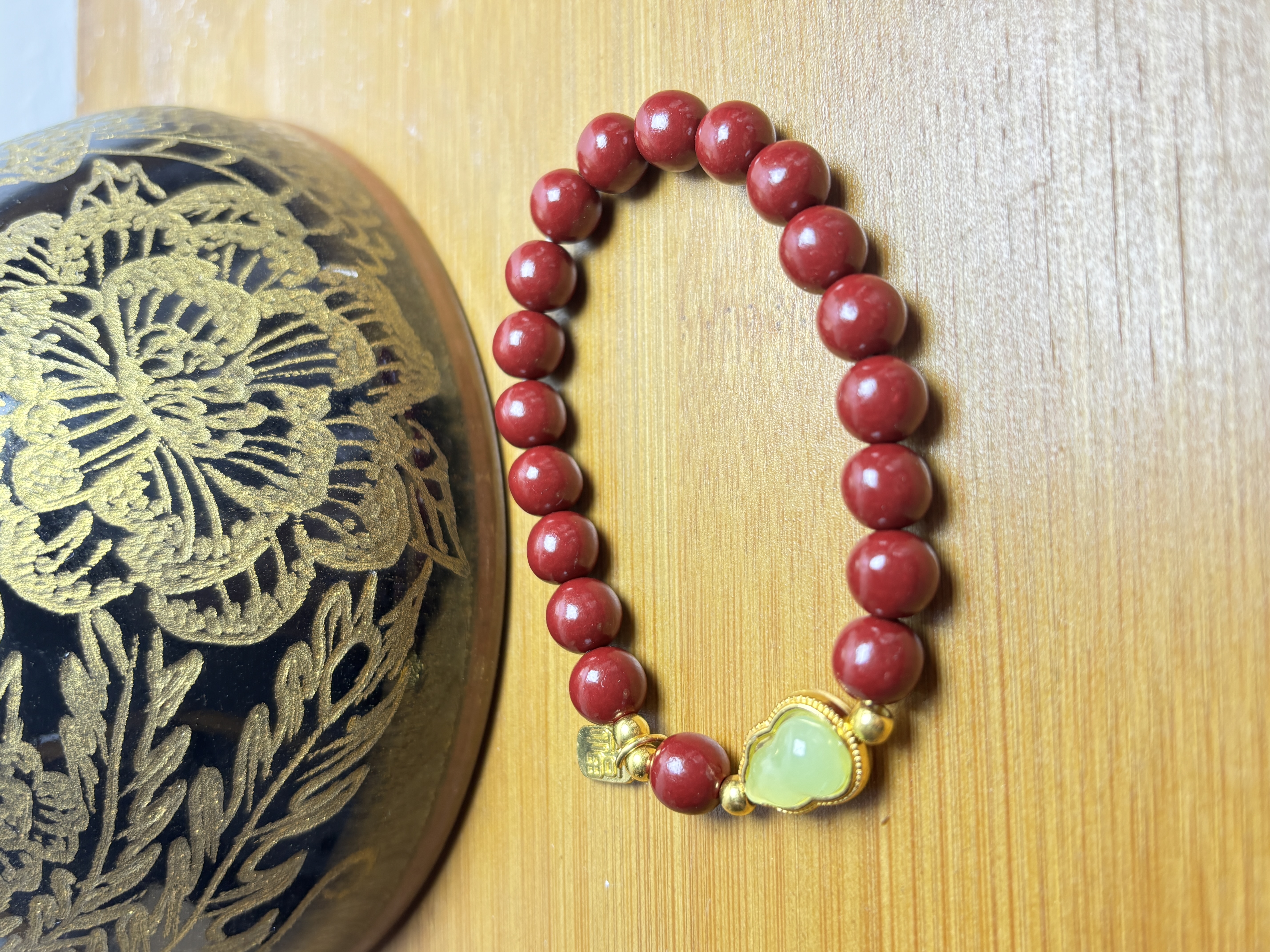 含辰砂工艺品【秋哥】zs单圈手串带葫芦