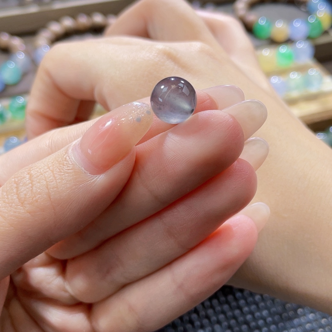 翡翠未镶嵌手链卡10.5黑钢