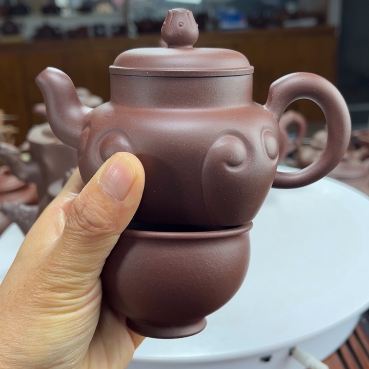 紫砂茶壶紫砂花茶