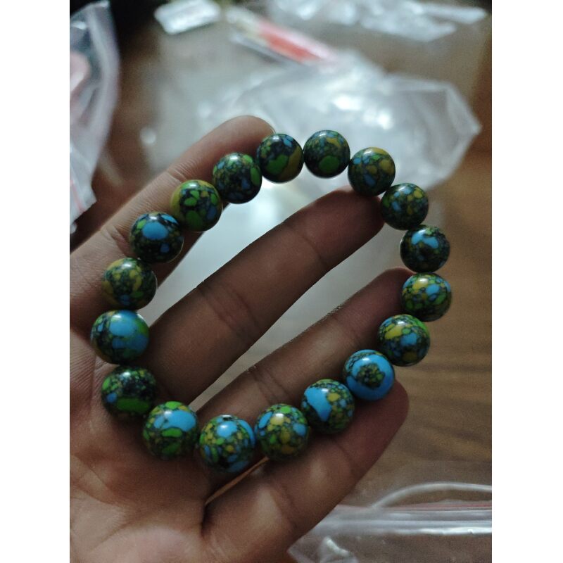 Q45高池弹三彩12mm手串