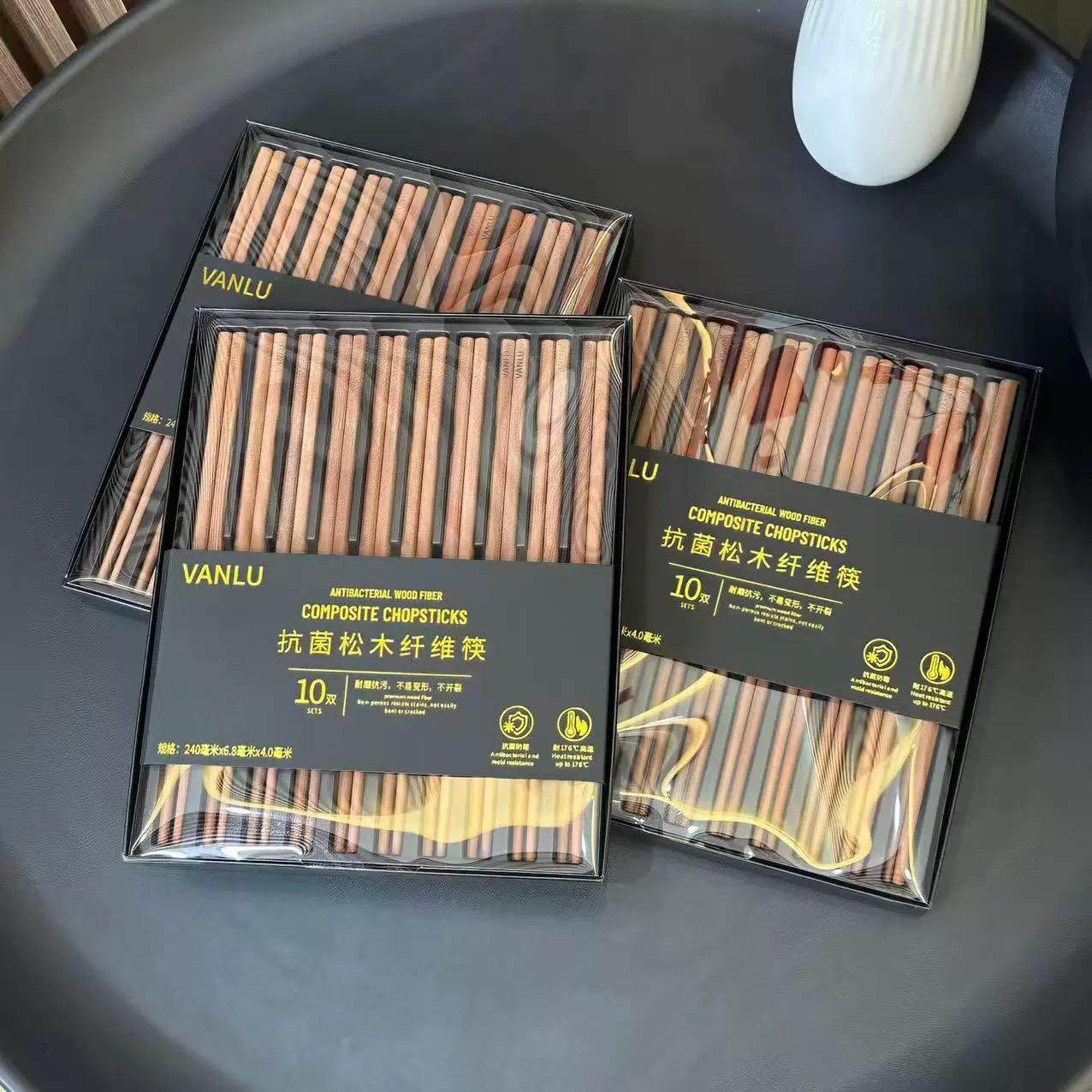 天然松木纤维筷子无漆无蜡防霉家用高档餐具