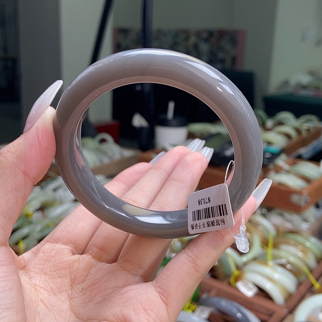 和田玉手镯未镶嵌57 58