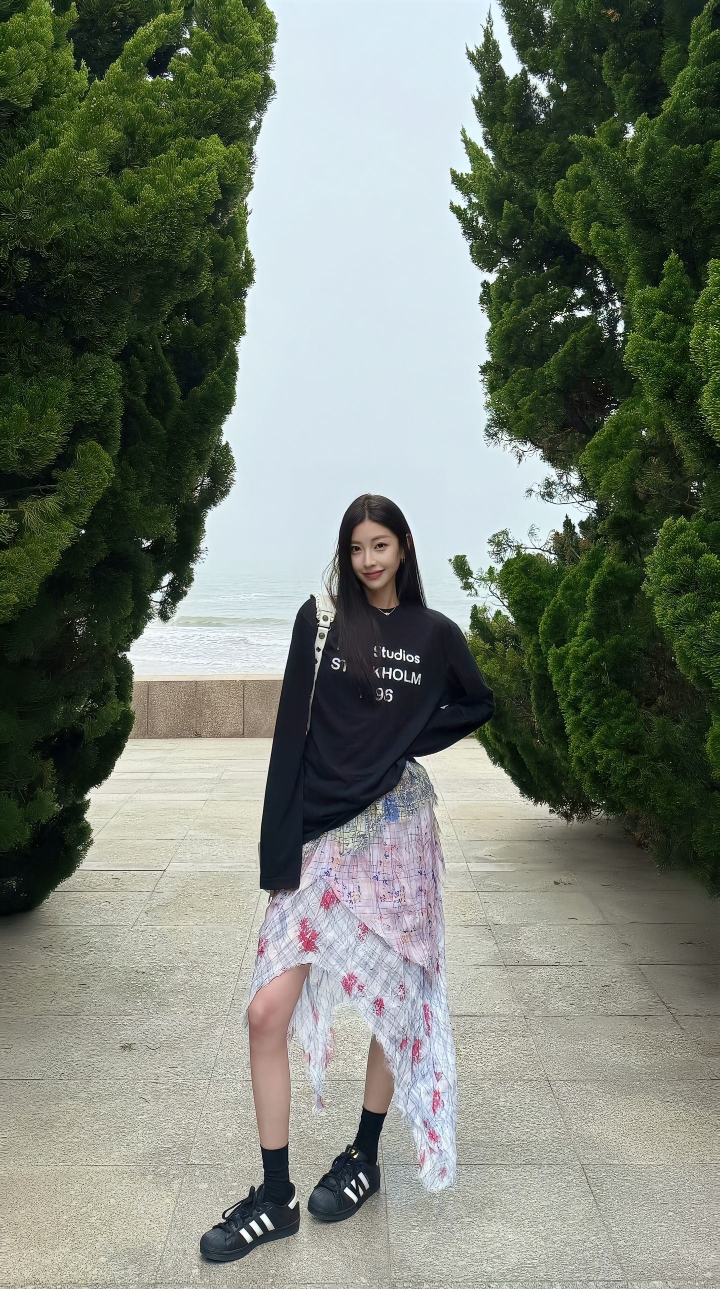 （经典长袖）AC1996磨破字母做薄款长袖上衣2025新款长T印花长袖