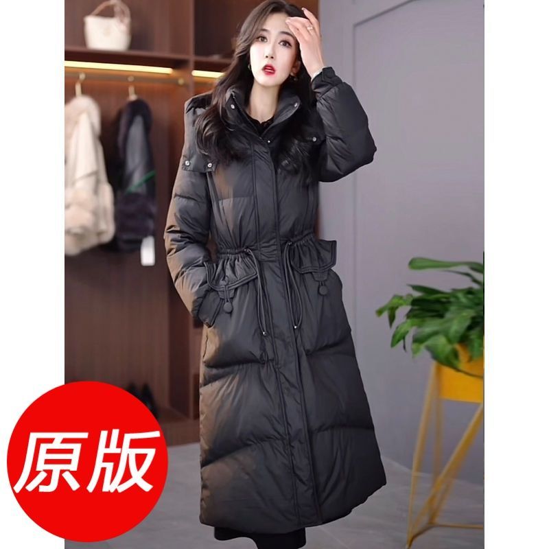 大牌断码2025新款高端羽绒服女中长款过膝时尚保暖修身收腰加厚冬