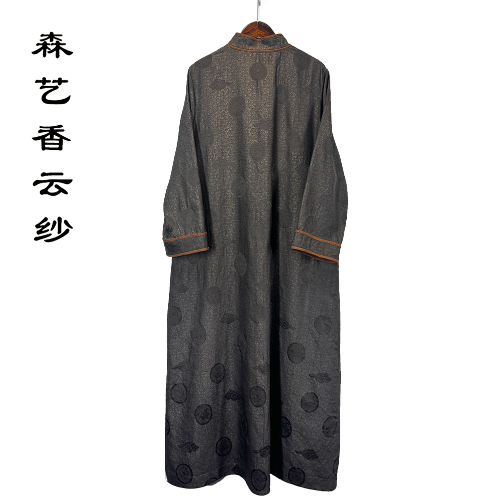 森艺-福瑞-香云纱四经绞罗连衣裙