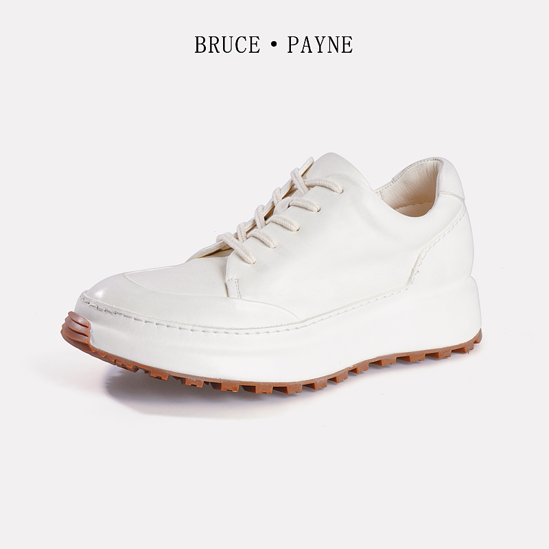 Bruce payne水洗做旧马皮防滑耐磨大底休闲刀疤鞋