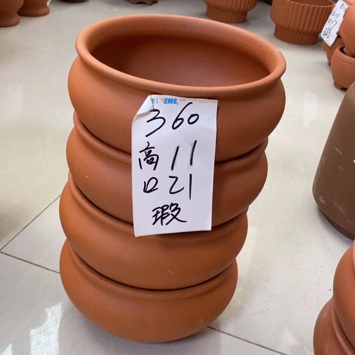 粗陶红陶绿植花盆360