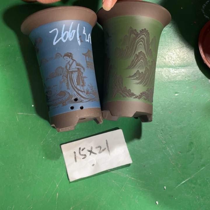 竹***雪花盆紫砂微瑕小号