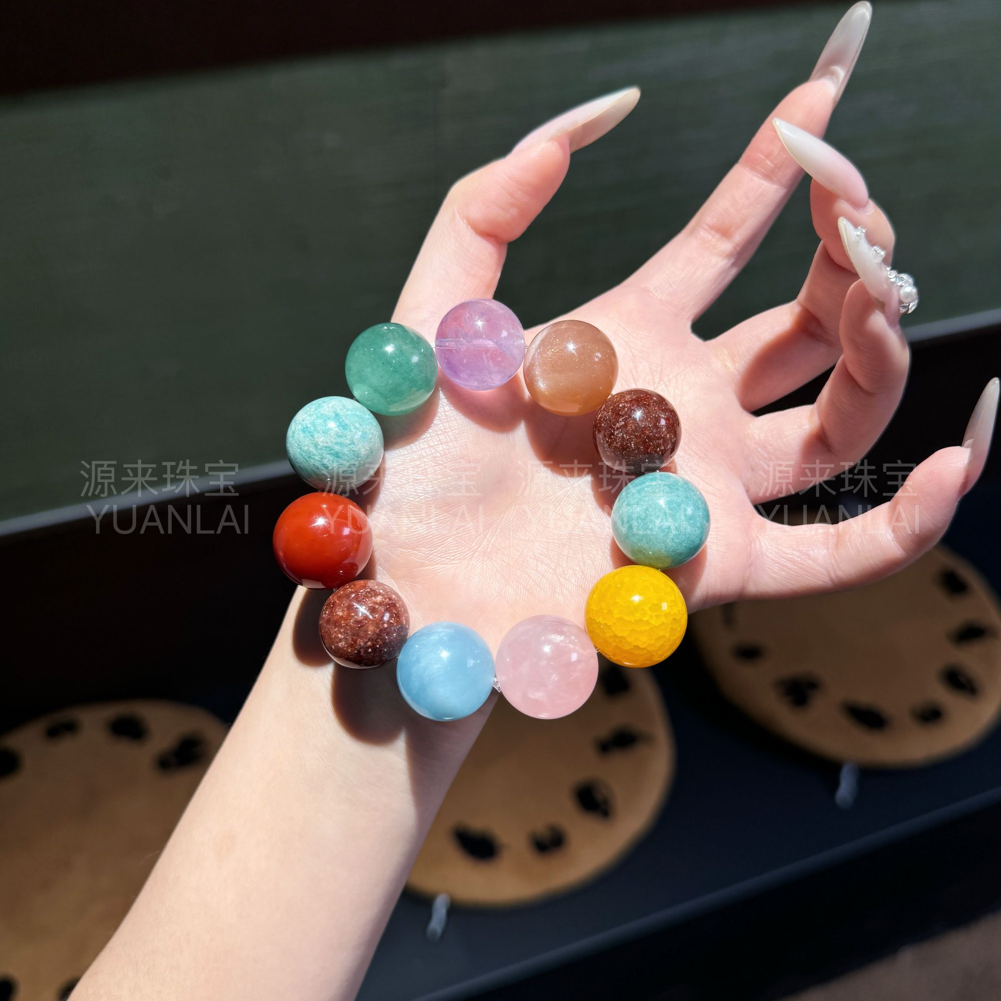 *几分喜欢*粉晶紫水晶手串 YL3127