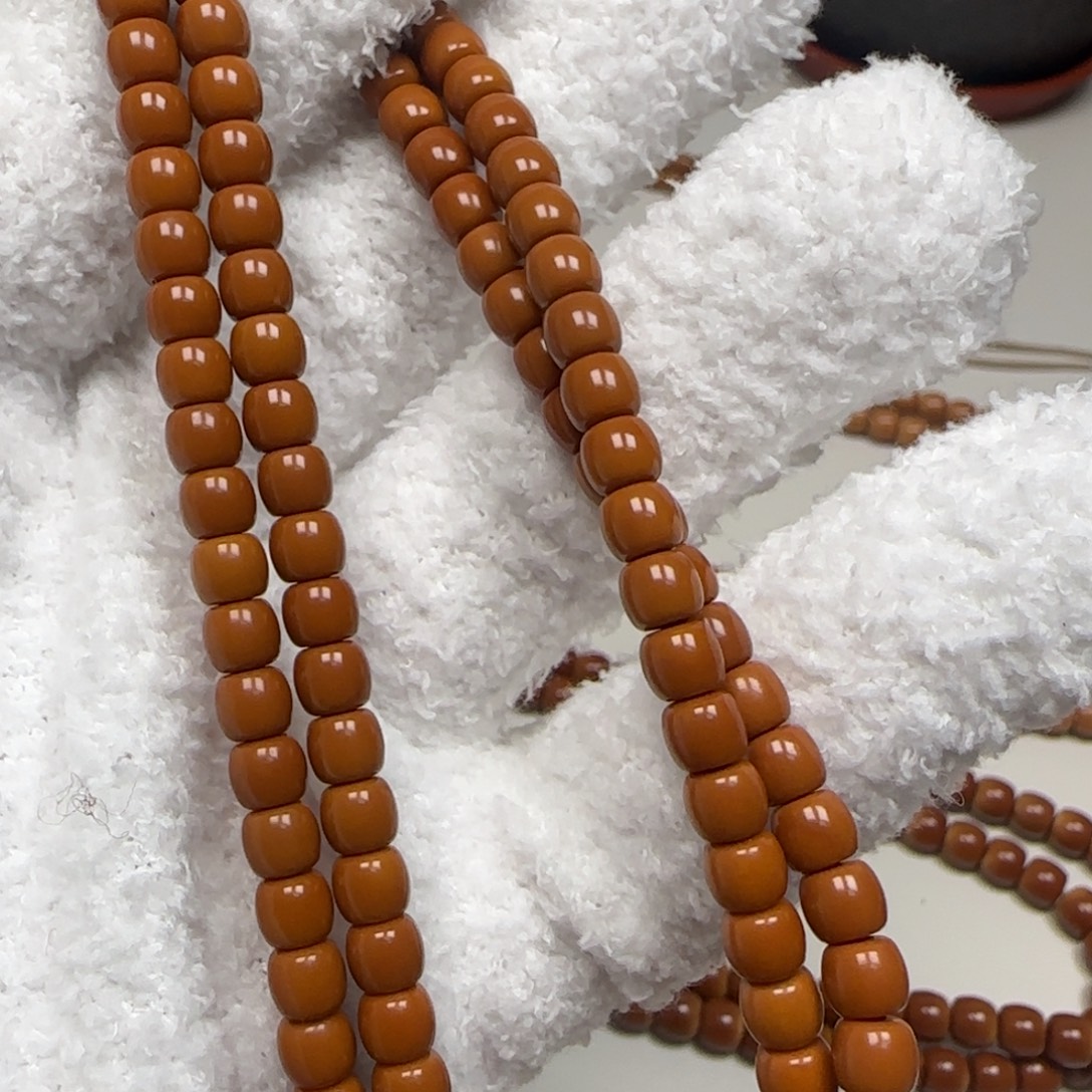 手串橄榄核老挝长串全无白5.5mm