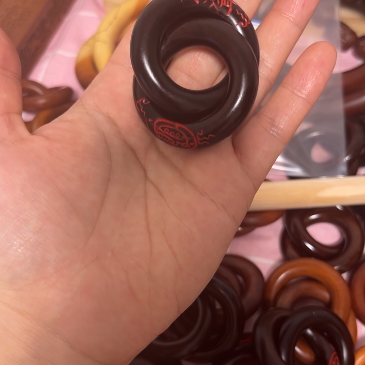 枣木?****?内径25手工玉化乾坤圈