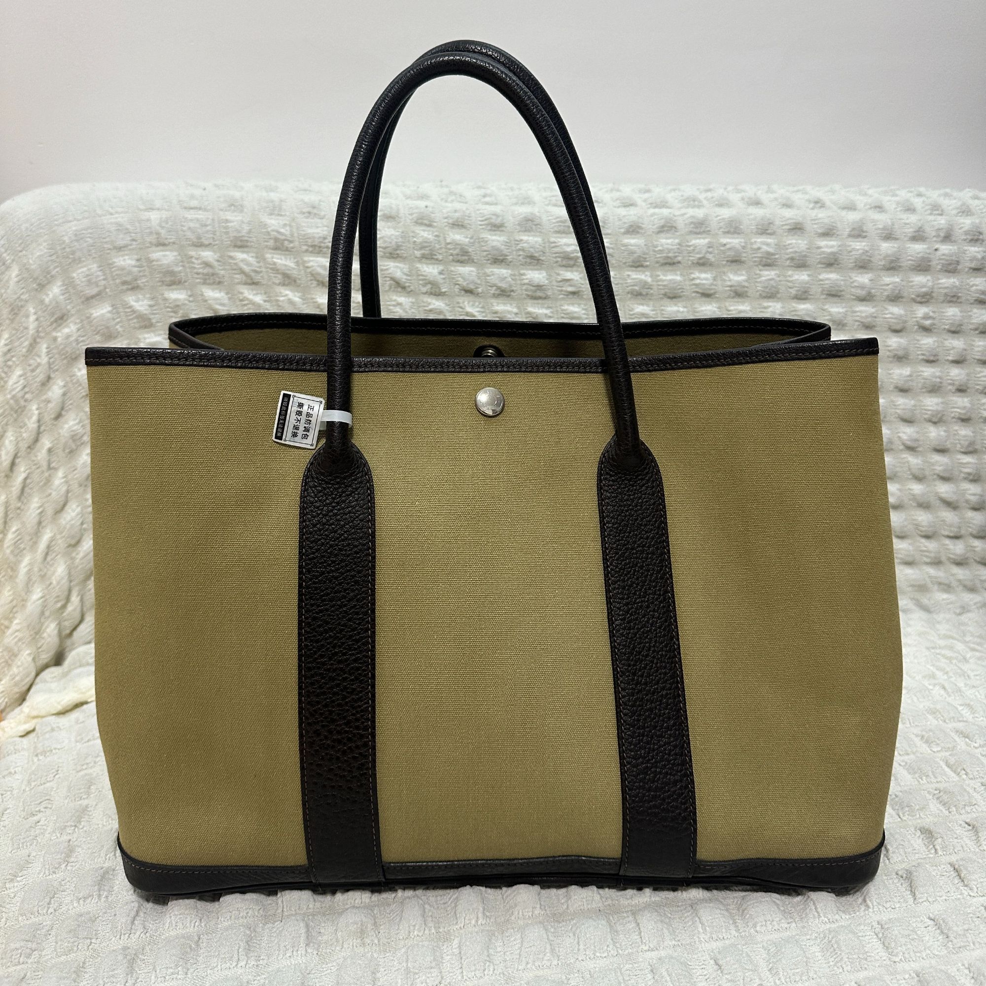 99新 Hermes/爱马仕 36橄榄绿花园包