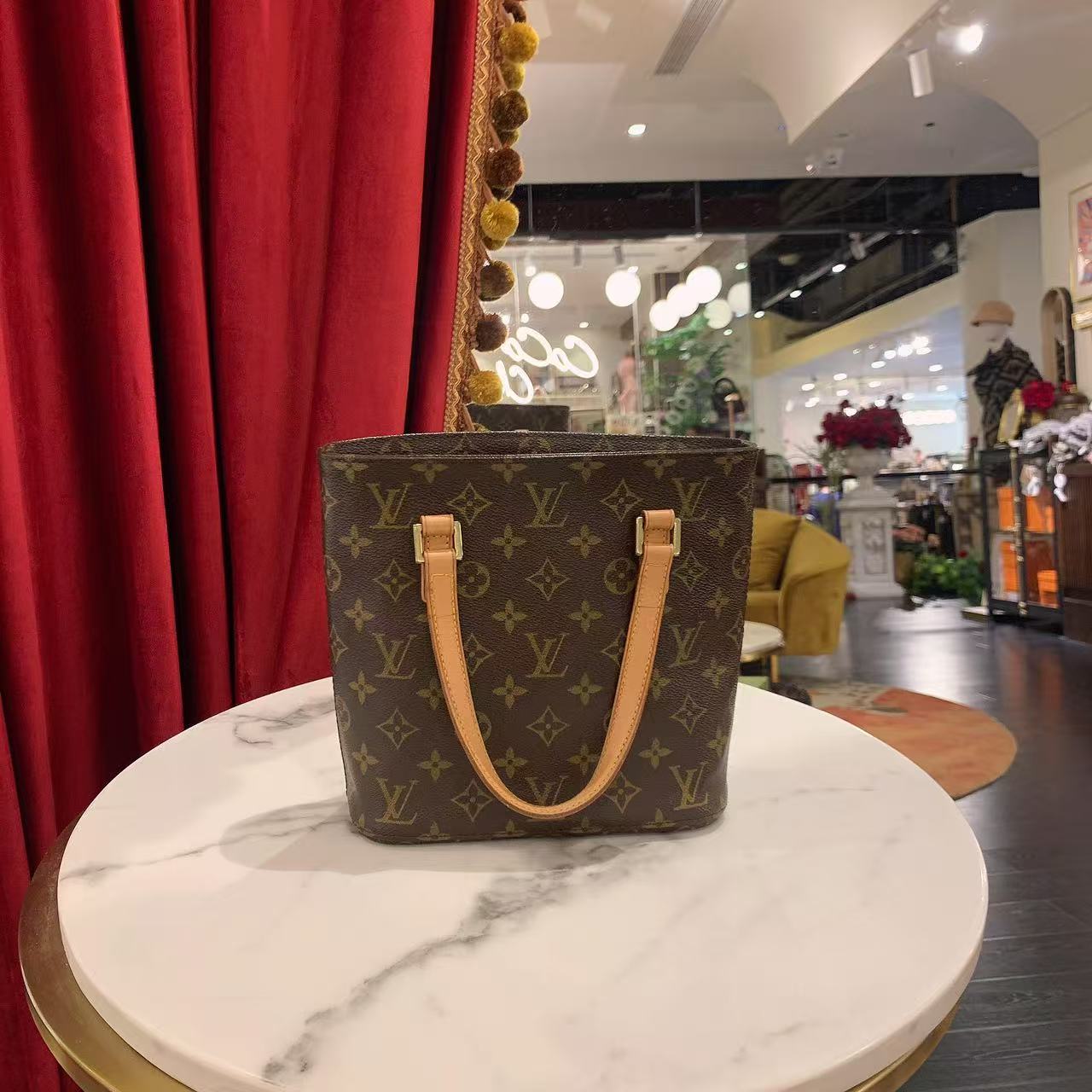 95新 LouisVuitton/路易威登 GGS薇薇安小号老花手提包12076874