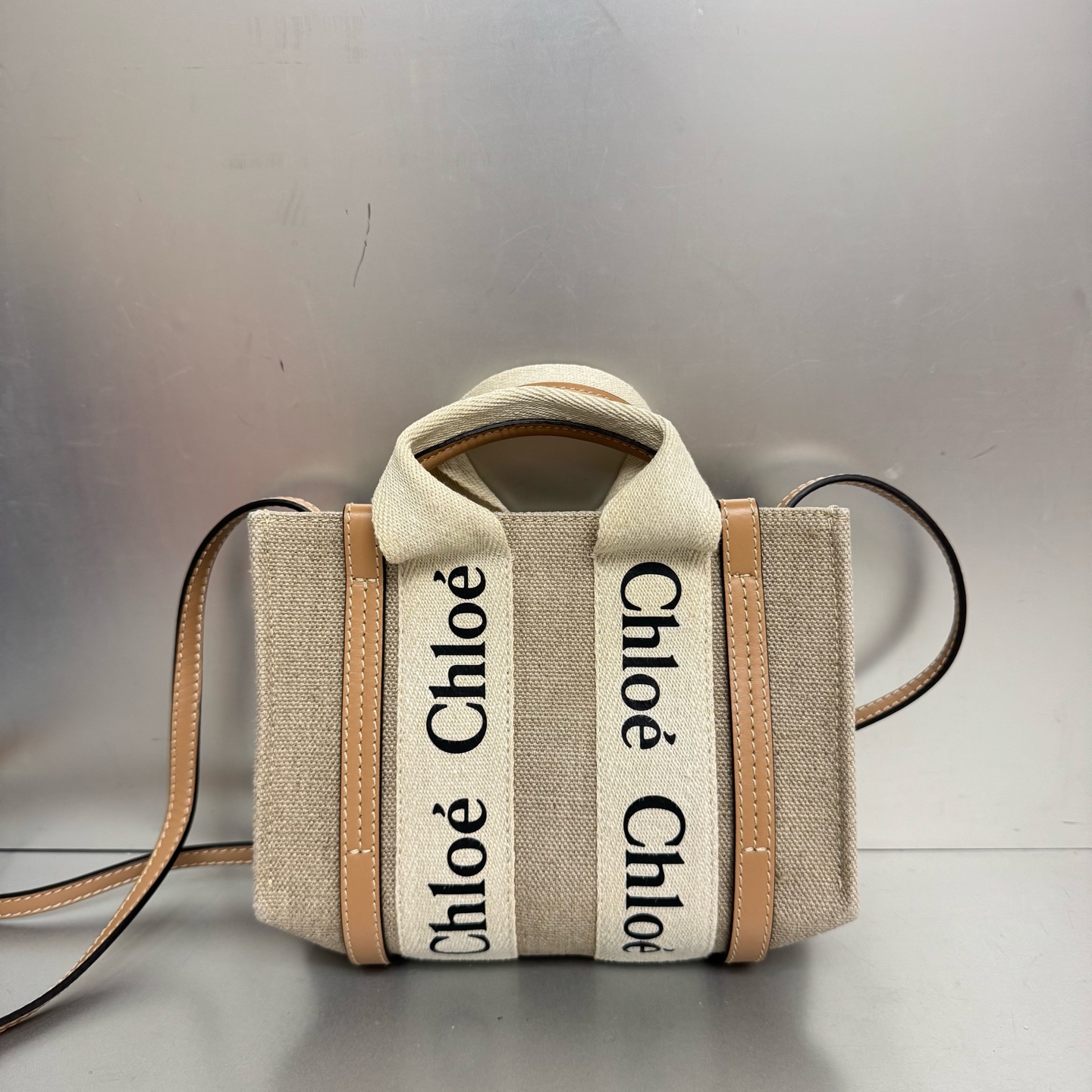 95新 Chloe/蔻依 蔻依 帆布托特 小号 98新 