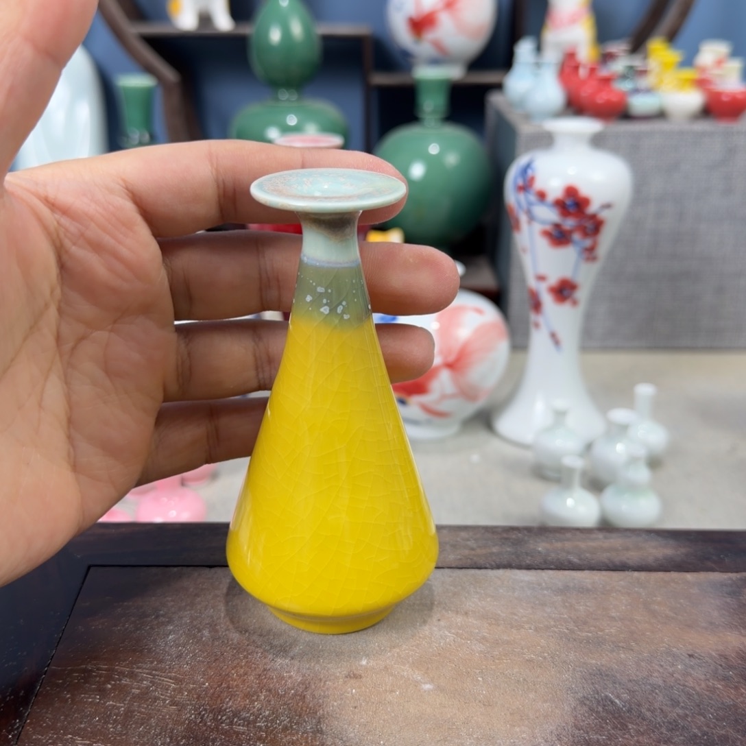 陶瓷手工小花器摆件