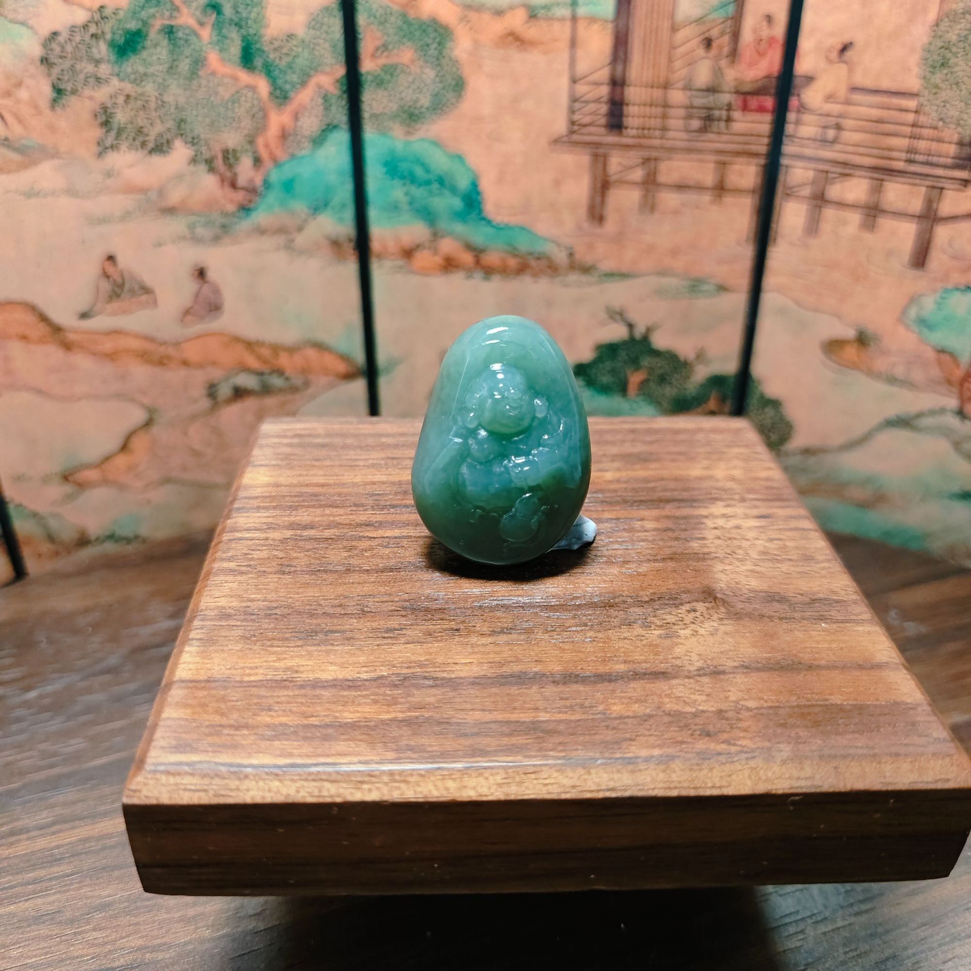 Q和田玉佛公吊坠0898