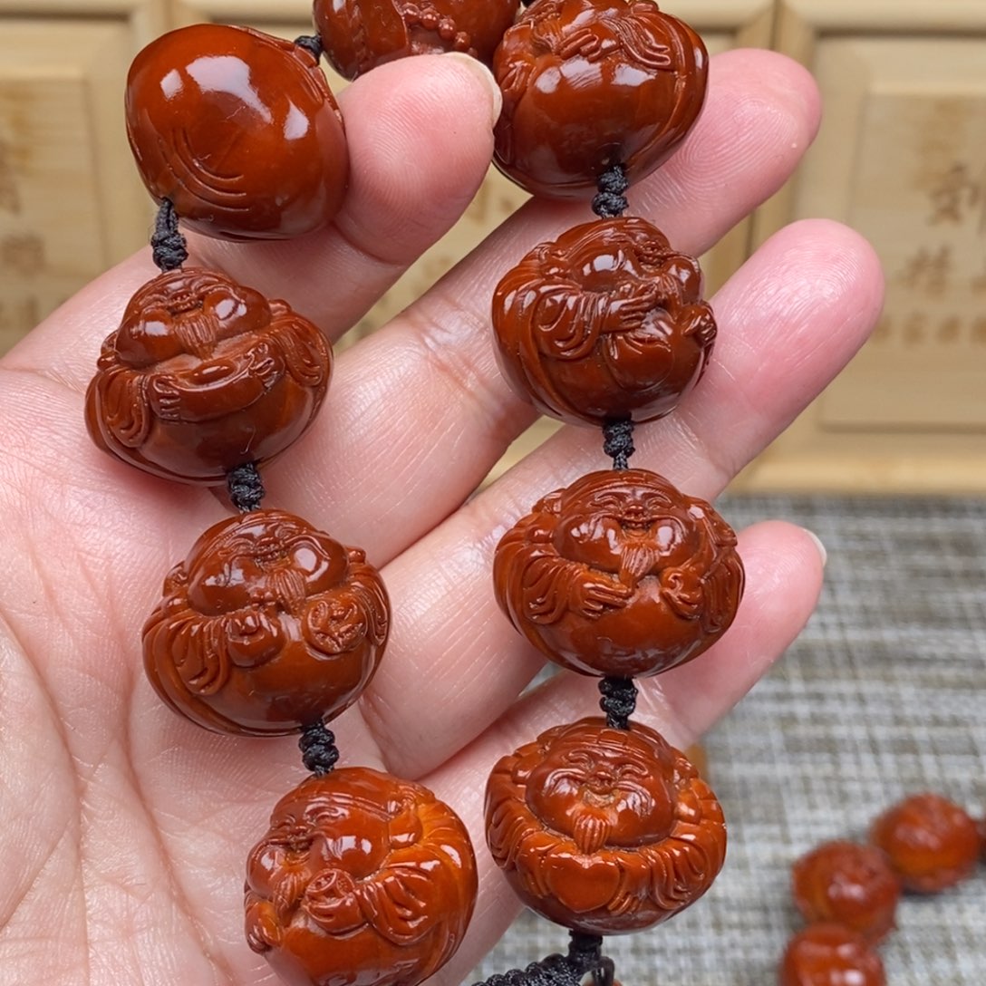 人***泪吊坠橄榄核财神24