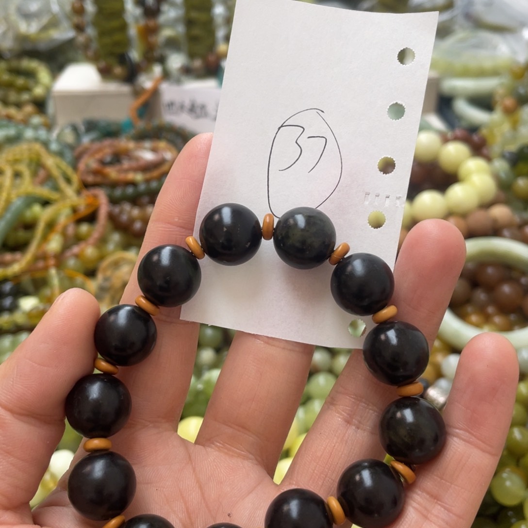 蛇纹石玉手链未镶嵌