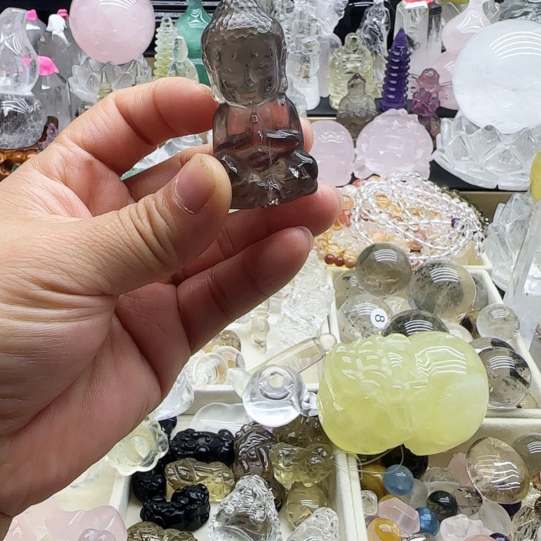 水晶未镶嵌车挂摆件