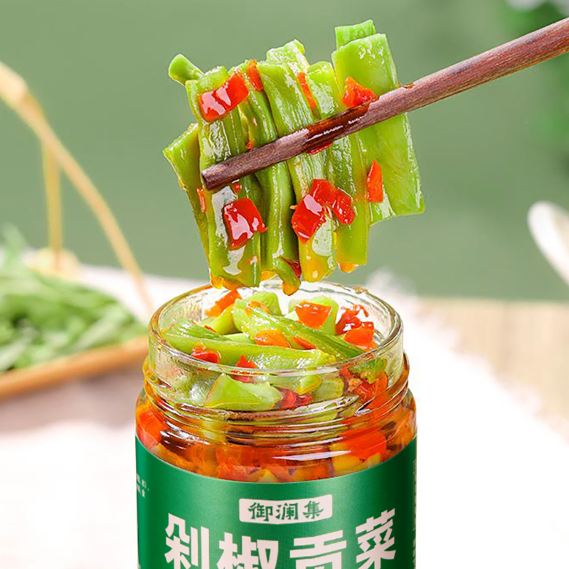 湖南特产超脆嫩贡菜响菜下饭菜辣椒酱香辣拌面小吃零食开胃下饭菜