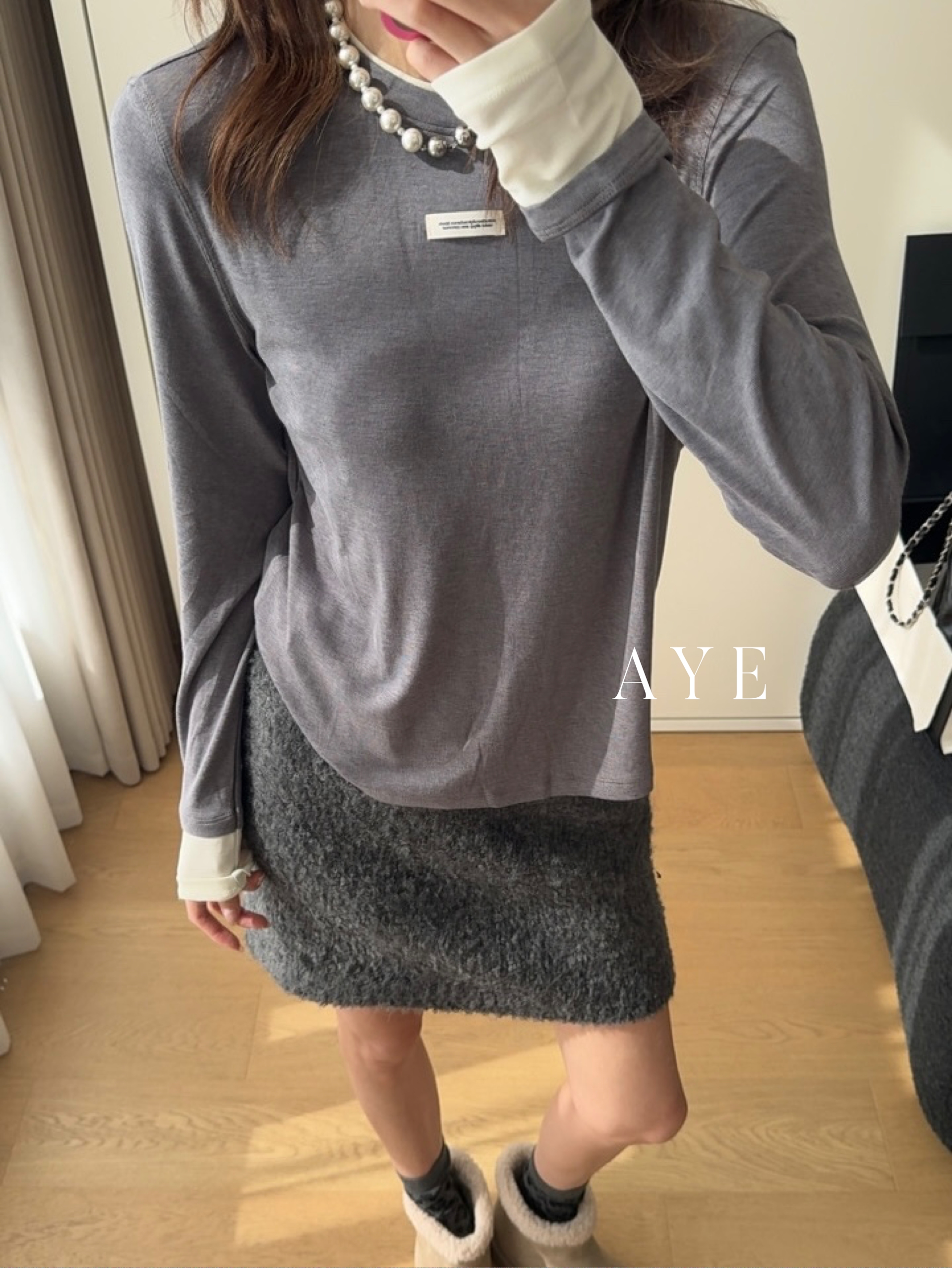 【AYE】25SS｜私服系列 韩系百搭拼色显瘦针织衫